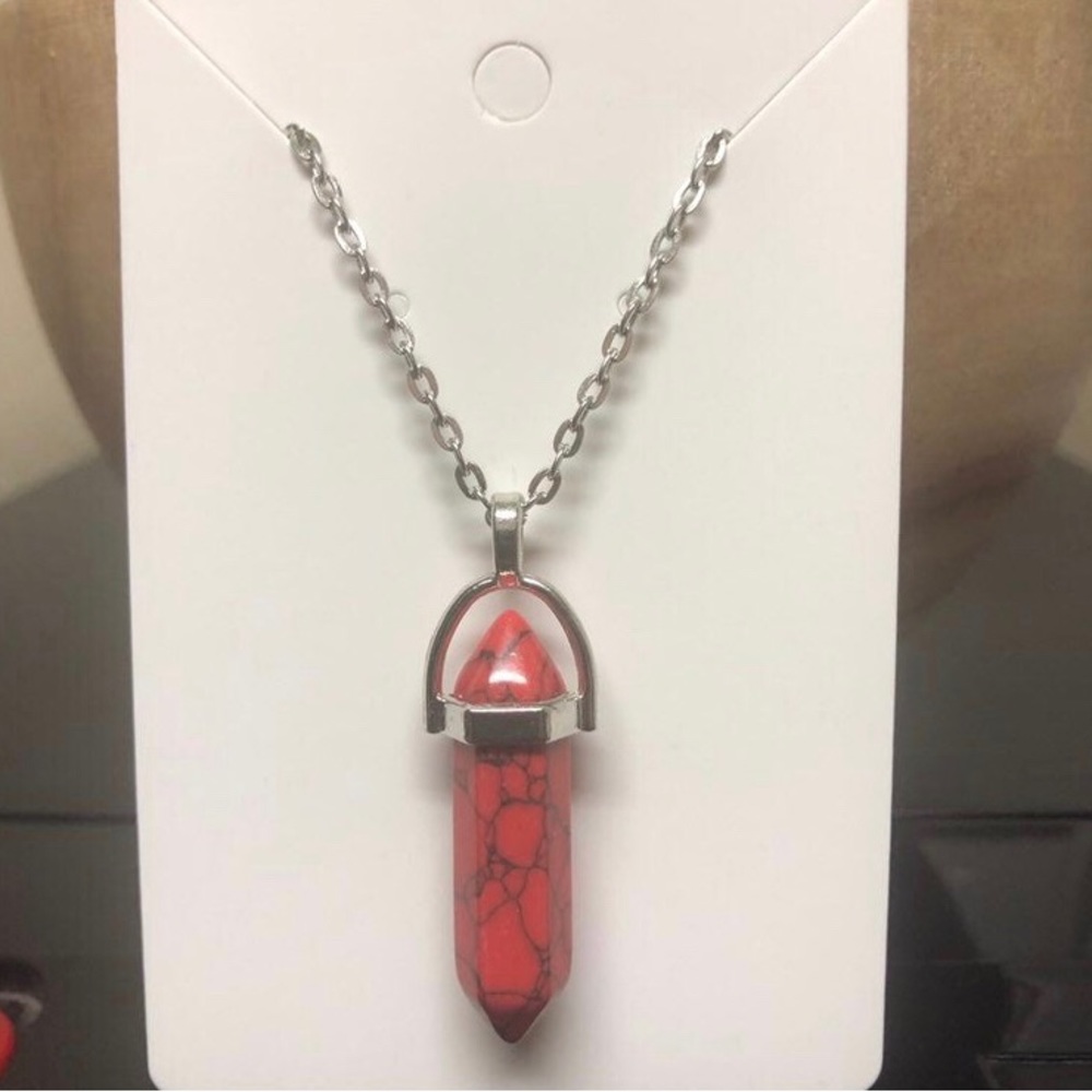 Natural Stone Pendant Necklace